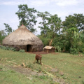 Äthiopisches Haus auf dem Land