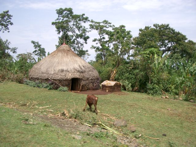 Äthiopisches Haus auf dem Land
